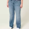 High-Rise Dark Wash Straight Jeans