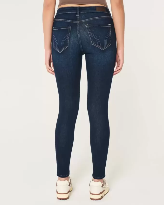High-Rise Dark Wash Super Skinny Jeans