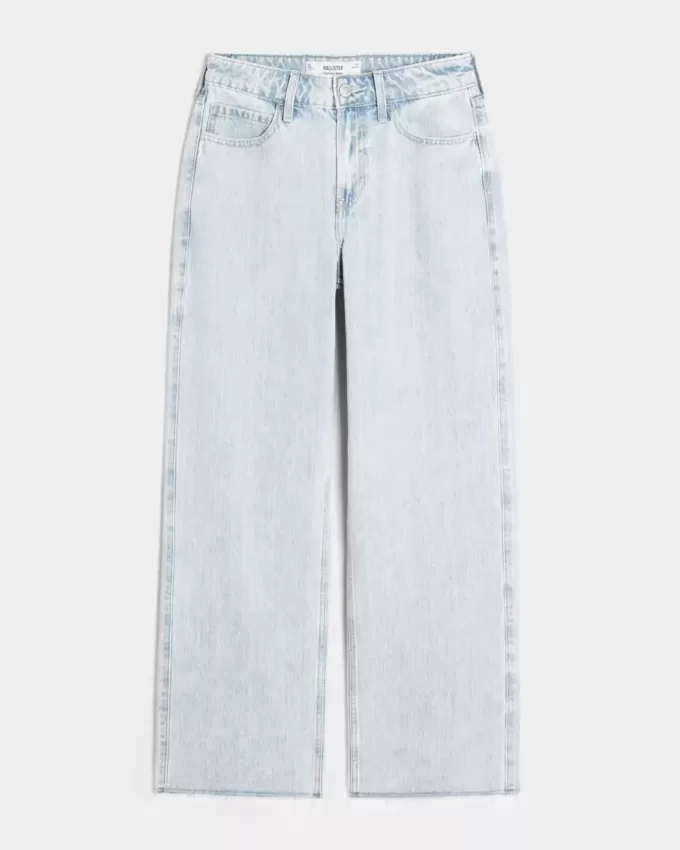 High-Rise Light Wash Baggy Jeans