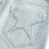 High-Rise Light Wash Star Pocket Flare Jeans
