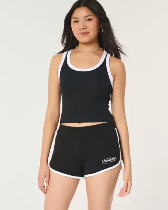 High-Rise Logo Shorts