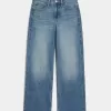 High-Rise Medium Wash Baggy Jeans