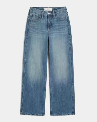 High-Rise Medium Wash Baggy Jeans