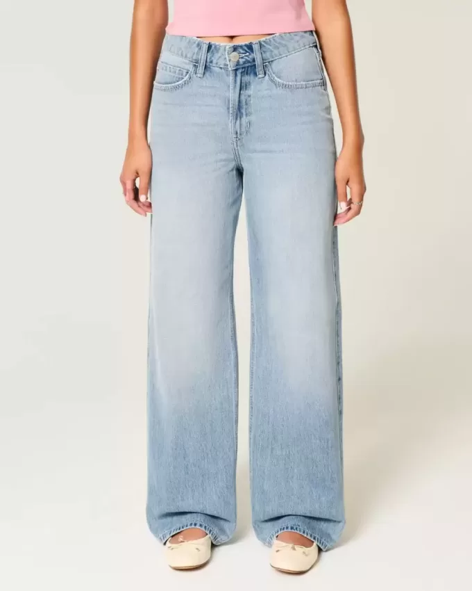 High-Rise Medium Wash Baggy Jeans