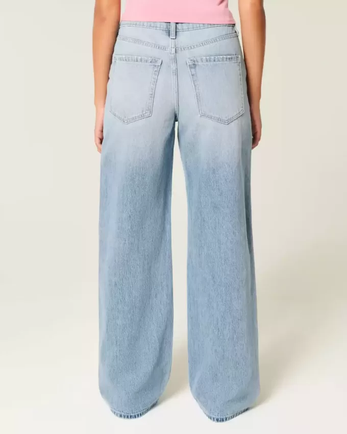 High-Rise Medium Wash Baggy Jeans