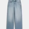 High-Rise Medium Wash Baggy Jeans