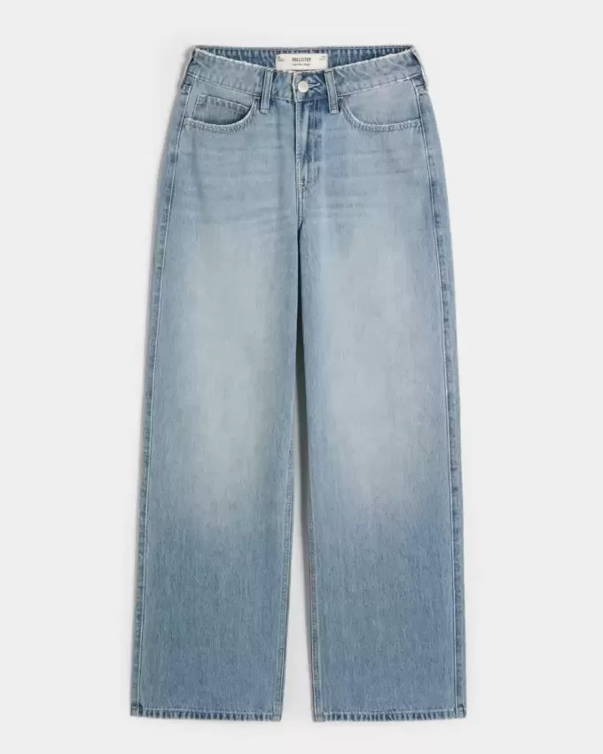 High-Rise Medium Wash Baggy Jeans