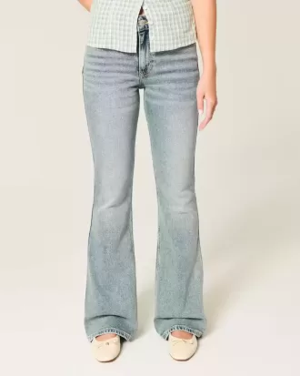 High-Rise Medium Wash Flare Jeans