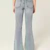 High-Rise Medium Wash Flare Jeans