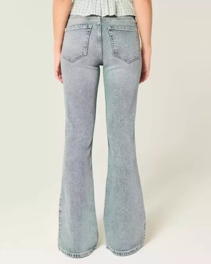 High-Rise Medium Wash Flare Jeans