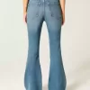 High-Rise Medium Wash Flare Jeans