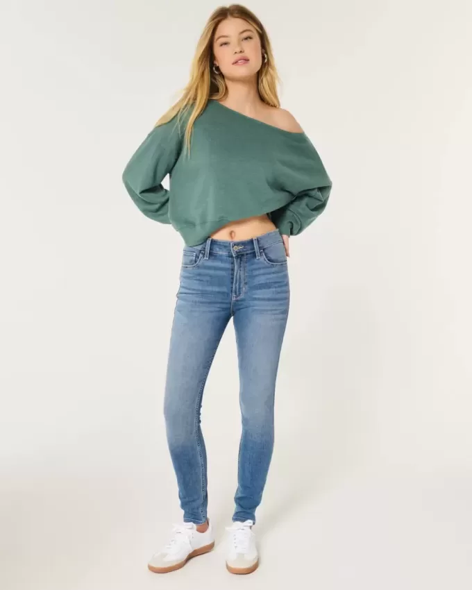 High-Rise Medium Wash Super Skinny Jeans