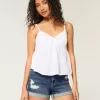 High-Rise Ripped Dark Wash Denim Shortie Shorts
