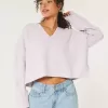 Hollister Comfy Cloud Boxy Notch-Neck Sweater