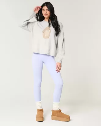 Hollister Comfy Cloud Bunny Graphic Crew Sweater