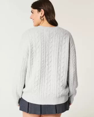 Hollister Comfy Cloud Cable-Knit Crew Sweater