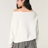 Hollister Comfy Cloud Easy Off-the-Shoulder Deer Graphic Sweater