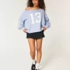 Hollister Comfy Cloud Easy Off-the-Shoulder Number Graphic Sweater