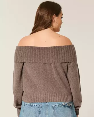 Hollister Comfy Cloud Foldover Off-the-Shoulder Sweater