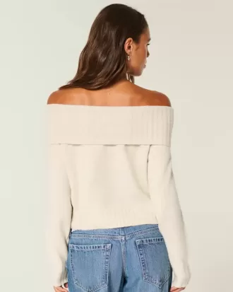 Hollister Comfy Cloud Foldover Off-the-Shoulder Sweater