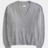 Hollister Comfy Cloud Oversized V-Neck Sweater