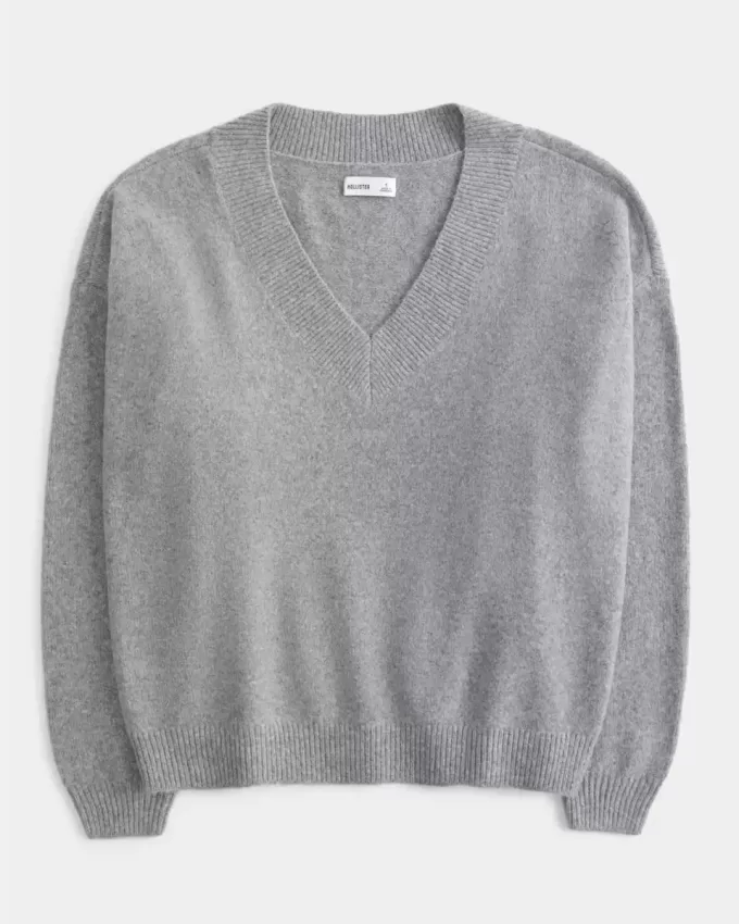 Hollister Comfy Cloud Oversized V-Neck Sweater