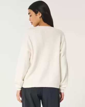 Hollister Comfy Cloud Oversized V-Neck Sweater