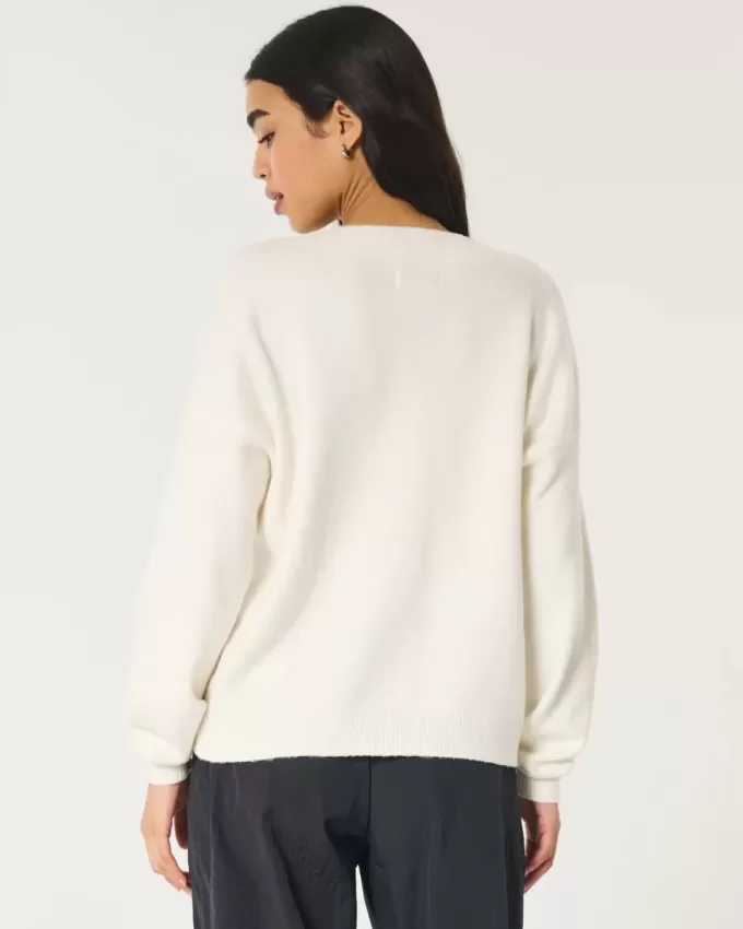 Hollister Comfy Cloud Oversized V-Neck Sweater