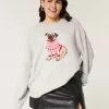 Hollister Comfy Cloud Puppy Graphic Crew Sweater
