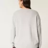 Hollister Comfy Cloud Puppy Graphic Crew Sweater