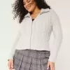 Hollister Comfy Cloud Zip-Up Cable-Knit Sweater