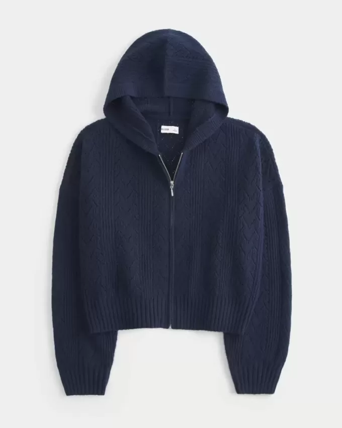 Hollister Comfy Cloud Zip-Up Sweater Hoodie