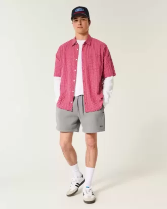 Hollister Feel Good Fleece Mid-Thigh Loose Shorts