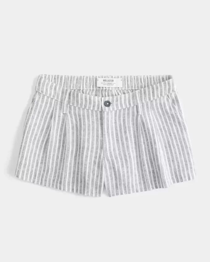 Hollister Livvy Low-Rise Linen-Blend Shorts