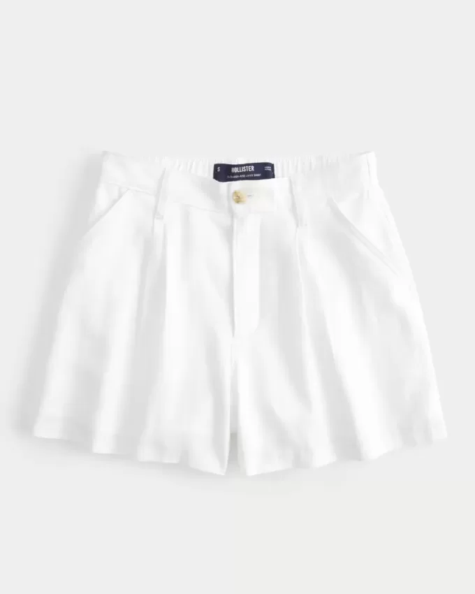 Hollister Livvy Ultra High-Rise Linen-Blend Shorts