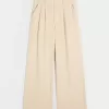 Hollister Livvy Ultra High-Rise Linen-Blend Wide-Leg Pants