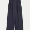 Hollister Livvy Ultra High-Rise Linen-Blend Wide-Leg Pants