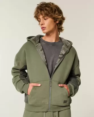 Hollister x Crocs Sherpa-Lined Zip-Up Hoodie