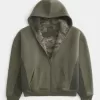 Hollister x Crocs Sherpa-Lined Zip-Up Hoodie