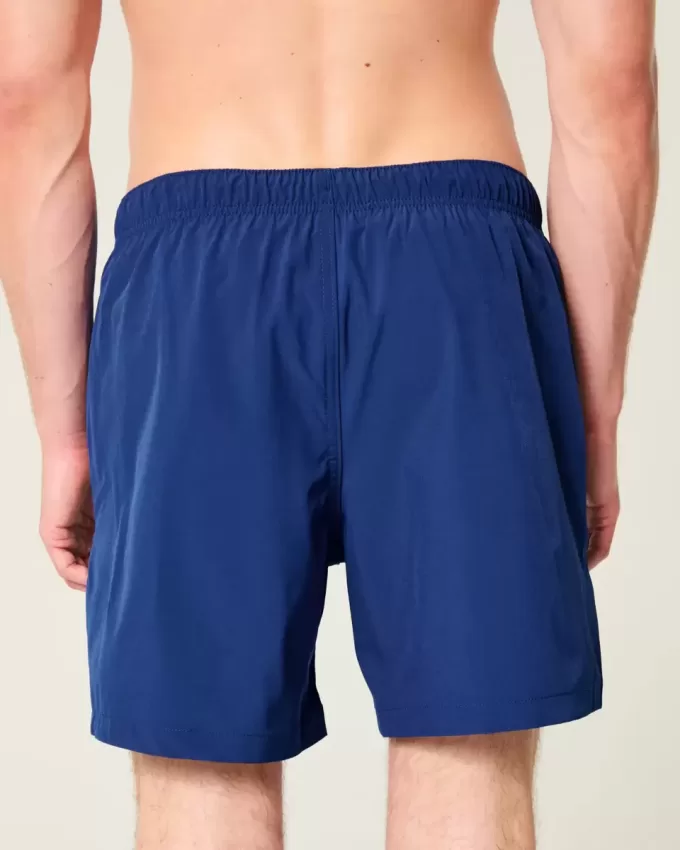 Huntington Beach Graphic Mid-Thigh Volley Swim Trunks