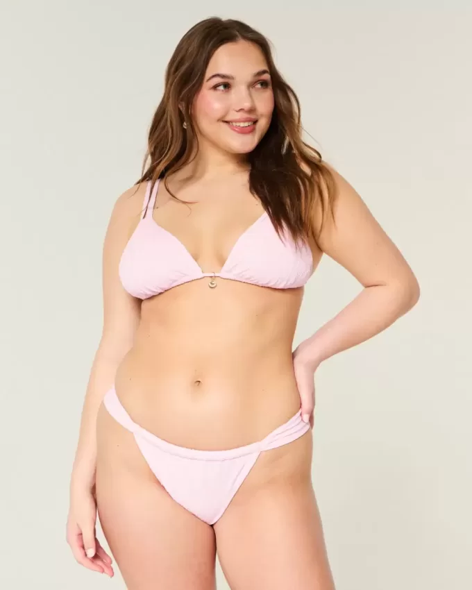 Jacquard Wide-Strap Cheekiest Bikini Bottom