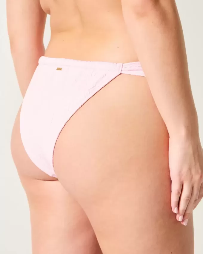 Jacquard Wide-Strap Cheekiest Bikini Bottom