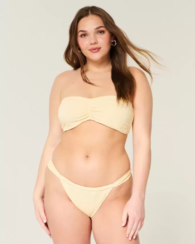 Jacquard Wide-Strap Cheekiest Bikini Bottom