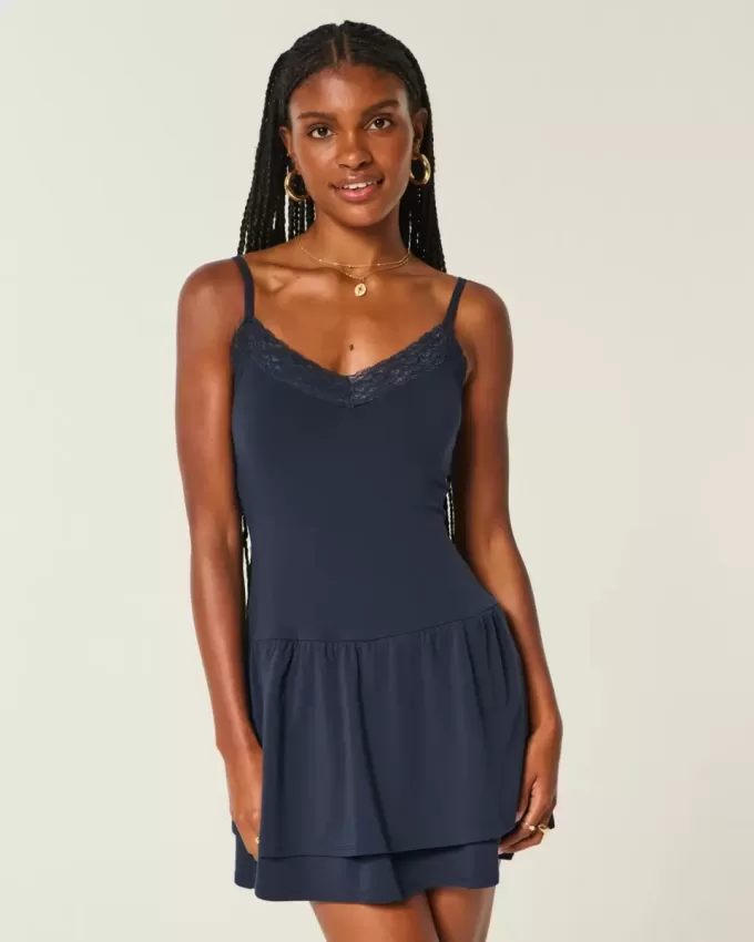 Knit Tiered Mini Dress