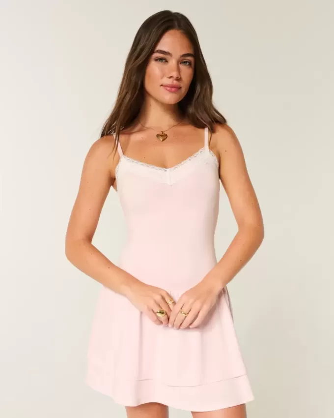 Knit Tiered Mini Dress