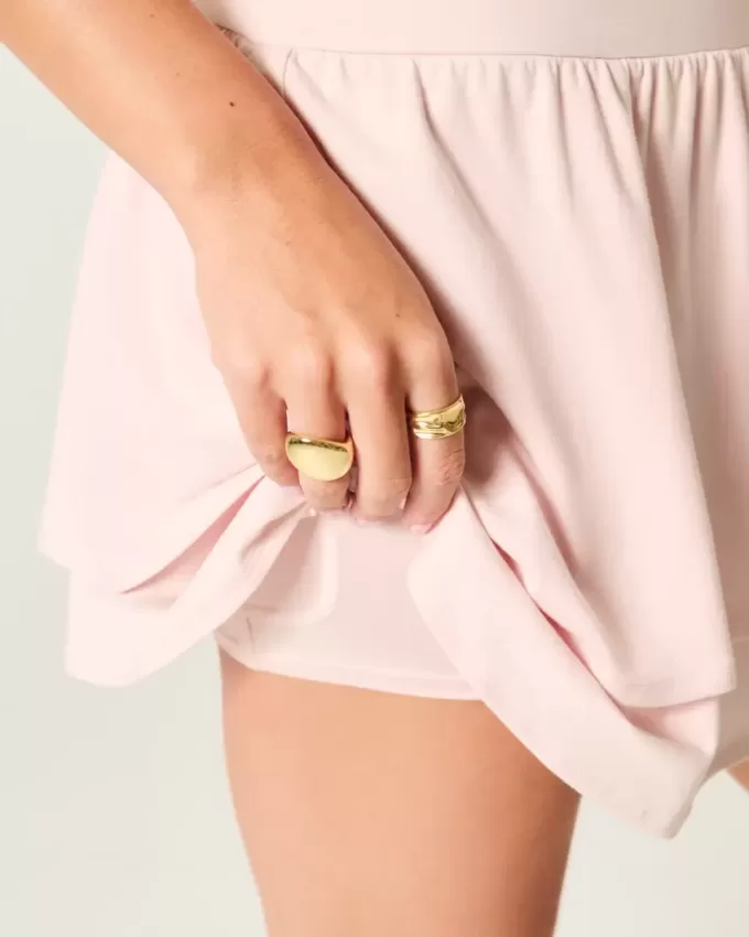 Knit Tiered Mini Dress