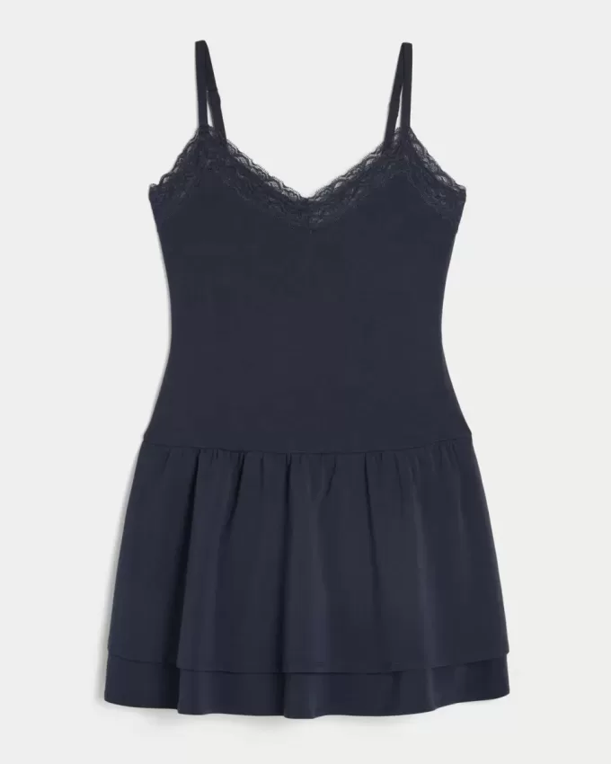 Knit Tiered Mini Dress