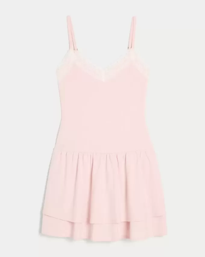 Knit Tiered Mini Dress