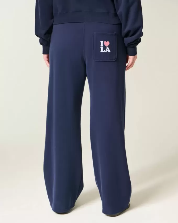 LA Graphic Wide-Leg Sweatpants