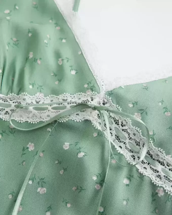 Lace Detail Slip Mini Dress